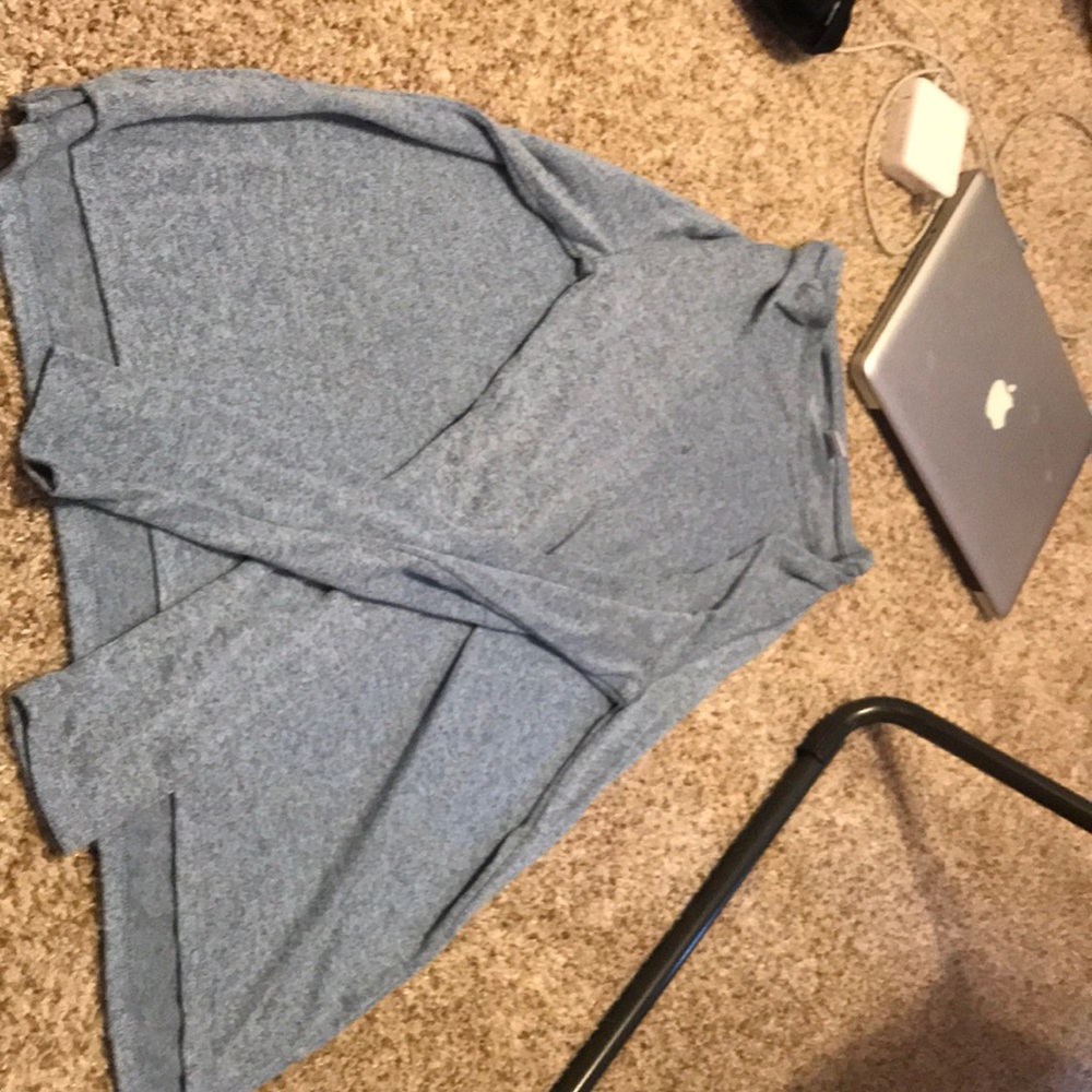 light blue long sleeve loose fitting shirt
